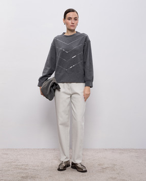 Peserico Сірі джинси з патчем логотипа PM4821LZR04951