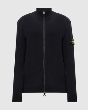 Stone Island Синий кардиган из шерсти L2S155100023S00B4