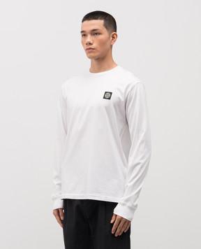 Stone Island Білий лонгслів з нашивкою логотипа L1S152100031S0013