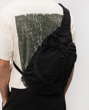 C.P. Company Детская черная сумка с вышивкой логотипа CUX00QL3C06