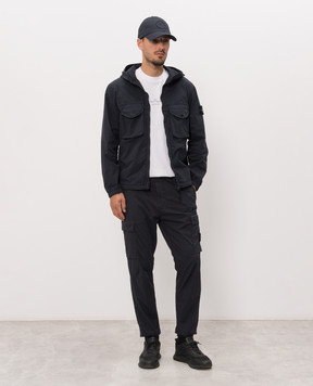 Stone Island Синяя куртка с патчем логотипа L2S151200004S0A10