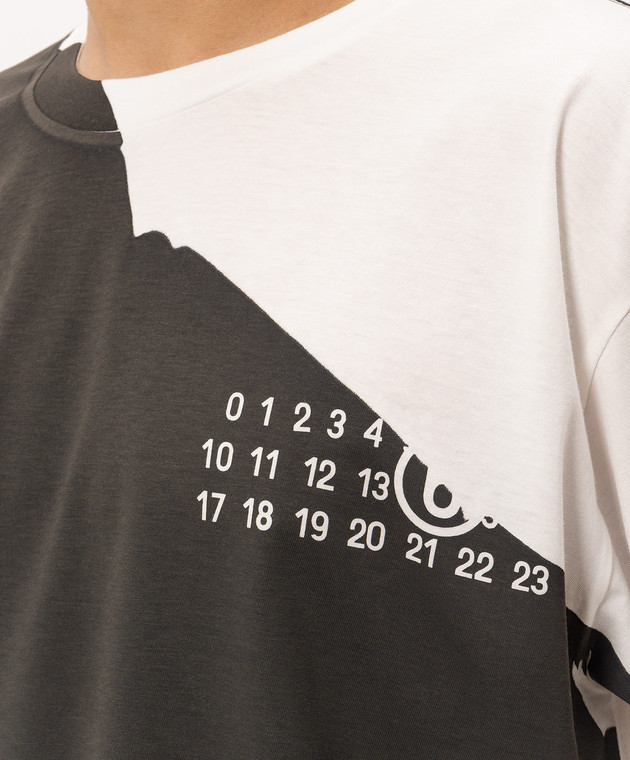Maison Margiela MM6 Біла футболка в принт SH2GC0047M20048 зображення 5