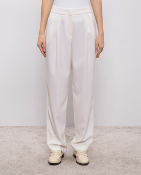 Peserico Білі штани з вовною P0486603470