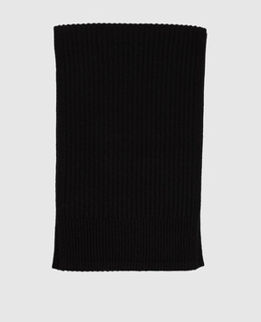 Bertolo Cashmere Черный шарф из кашемира 000121000005