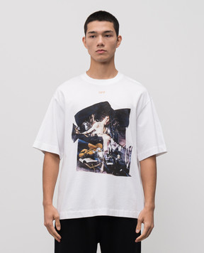 Off-White Біла футболка Cupid Paper 44MAA120F5J00R