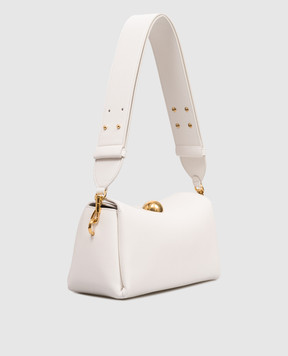 Ami Paris Біла шкіряна сумка Carrousel ULL027AL0103