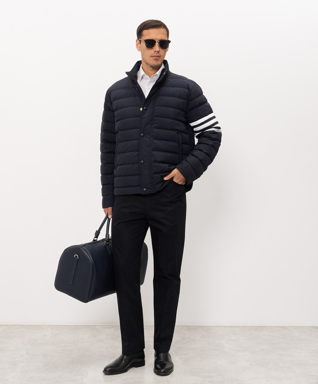 Thom Browne Синяя пуховая стеганная куртка MJD136XF1095 изображение 2