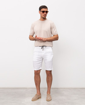 Marco Pescarolo Білі шорти з льоном CENITO5302