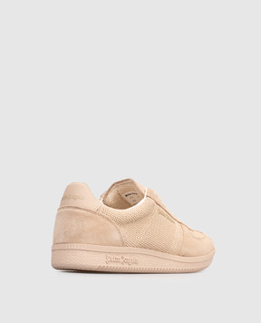 Palm Angels Коричневые комбинированные кроссовки PMIA109S26LEA001