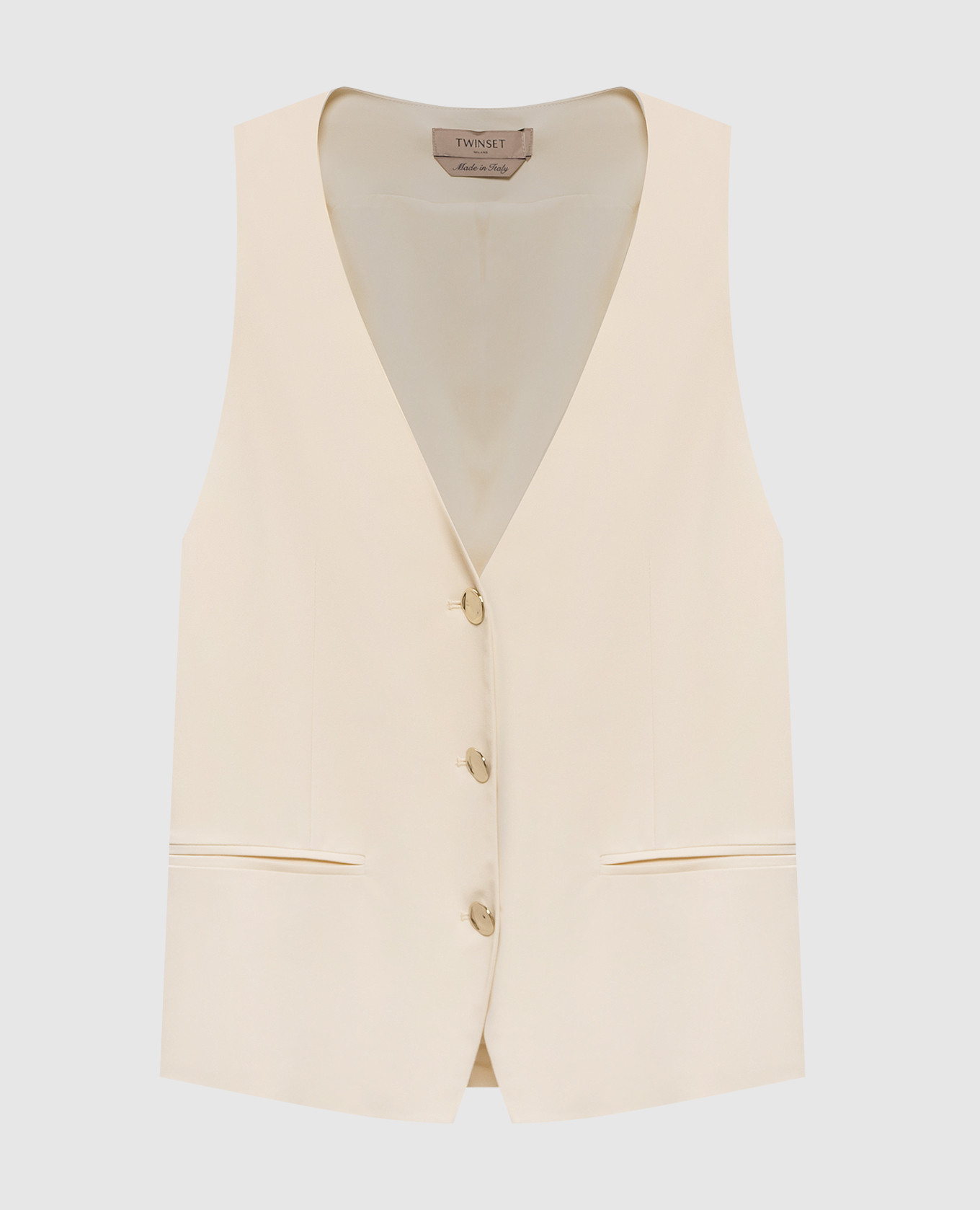 

Бежевый жилет с логотипом, Костюмные