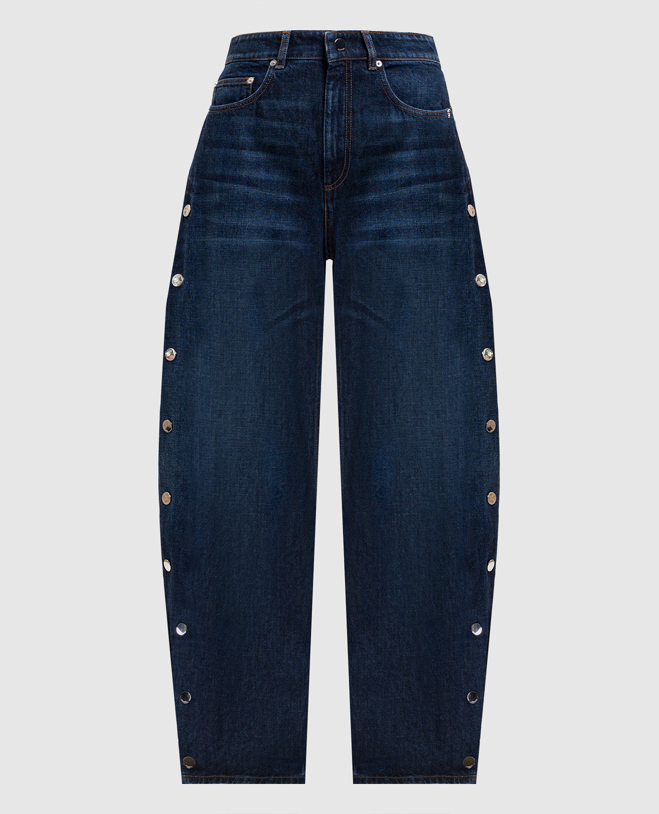 

Синие джинсы LICHENE, Синий, Широкие джинсы