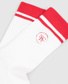 Sporty & Rich Носки с вышивкой монограммы логотипа AC02771305WH17