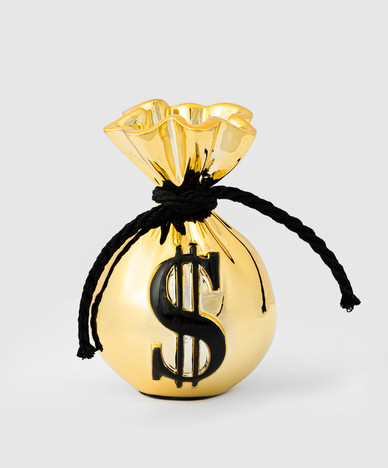 Золотистая статуэтка MONEY BAG