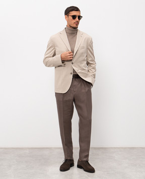 Peserico Коричневі штани з льону R54274D02606