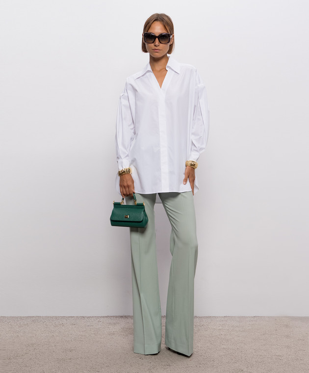 Max Mara Sportmax Зелені штани кльош HANGAR з вовни SPXHANGAR зображення 2