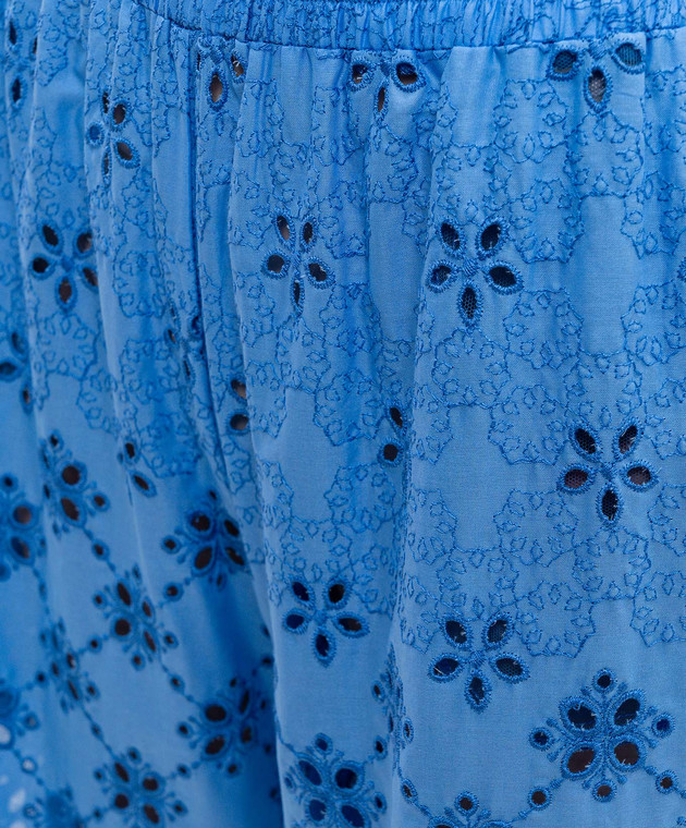 Ermanno Scervino Life Сині ажурні штани з вишивкою D484P603QYD зображення 5