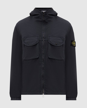 Stone Island Синяя куртка с патчем логотипа L2S151200004S0A10