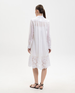 Max Mara Белое платье-рубашка MELA из рамы с вышивкой MSTMELA