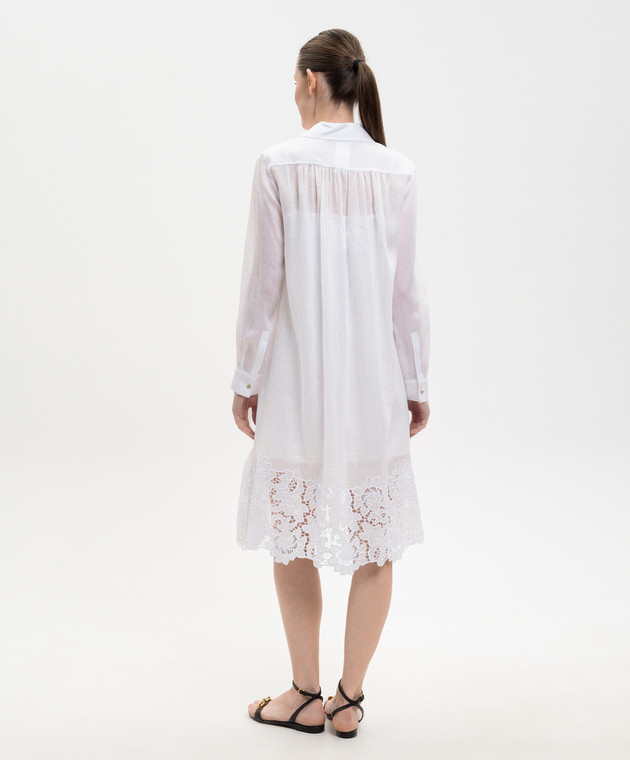 Max Mara Белое платье-рубашка MELA из рамы с вышивкой MSTMELA изображение 3
