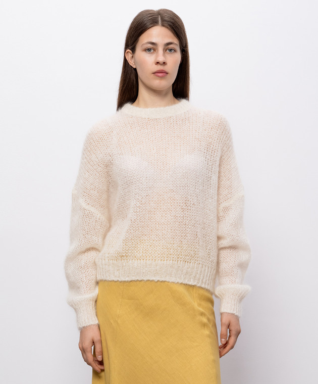 Brunello Cucinelli Свитер с мохером цвета айвори MLC349300P изображение 3