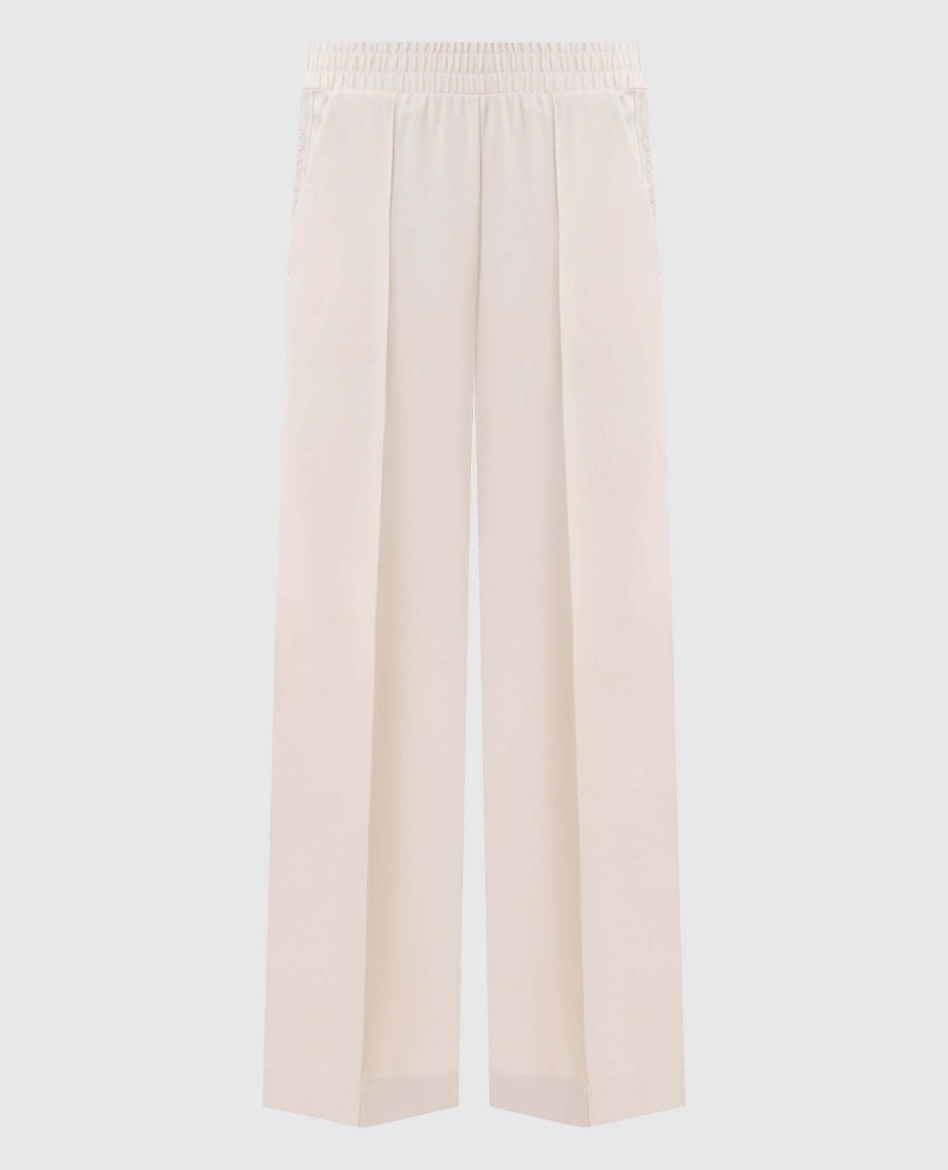 Бежевые брюки LULATO с логотипом