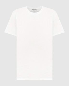 Jil Sander Біла футболка з патчем логотипа J40GC0142J20103