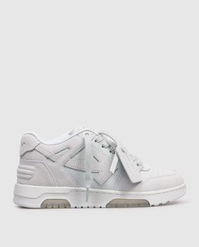 Off-White Голубые замшевые кроссовки Out Of Office OWIA259S26LEA004