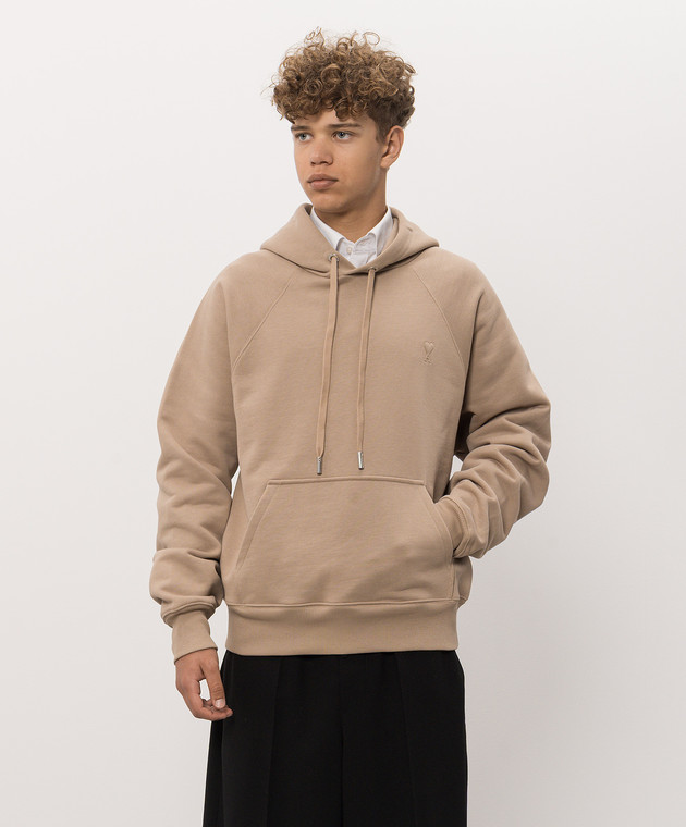 Ami Paris Бежево худи USW758747m изображение 3