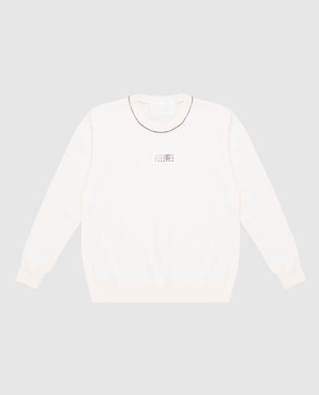 Maison Margiela MM6 Дитячий джемпер кольору айворі з вовною M61025MM06Q