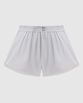 Maison Margiela MM6 Білі шорти в смужку з логотипом S52MU0134M35730