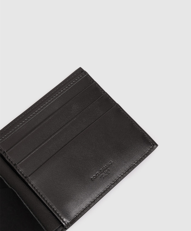 Dolce&Gabbana Черный кожаный портмоне с фактурной монограммой BP1321A0370 изображение 4