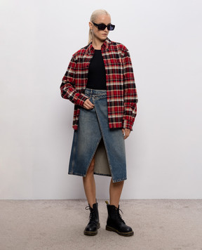 Ann Demeulemeester Червона сорочка Wessel в клітинку B0014309FA751w