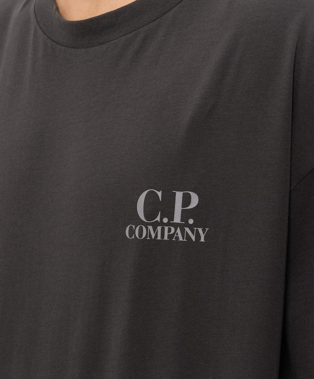 C.P. Company Сіра футболка MTS135A005100W зображення 5