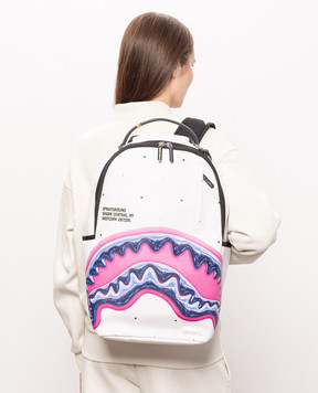 Sprayground Детский белый рюкзак LIQUID CHROMATIC SHARK CENTRAL 910B8427NSZ