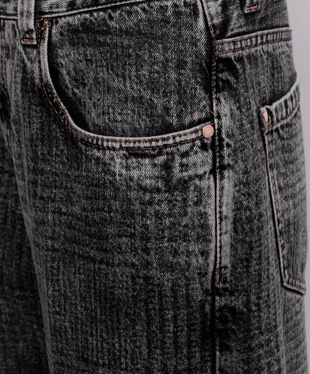 Brunello Cucinelli Серые джинсы с логотип патч MP95PP4008 изображение 5