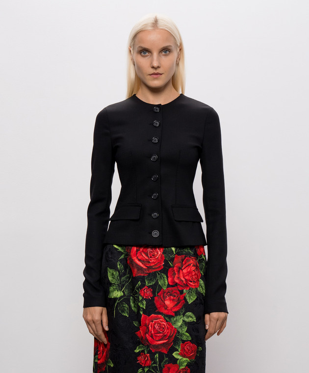 Dolce&Gabbana Чорний жакет з вовни F27HETFUBCE зображення 3
