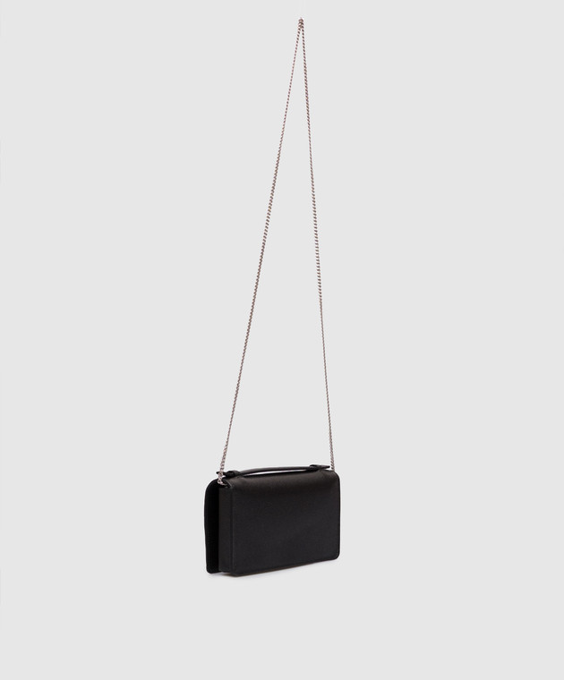Valentino Черный кожаный клатч VLogo 9W2P0AU1BKH изображение 4