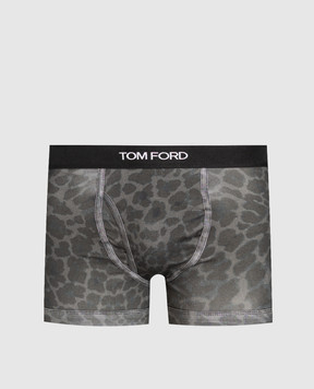 Tom Ford Серые трусы-боксеры в принт T4LC31230