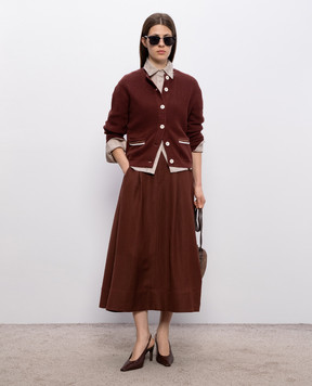 Brunello Cucinelli Сіра сорочка з льону з паєтками MA698RH306