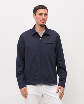 Peserico Синяя куртка с шерстью с брендовой нашивкой R5226908274