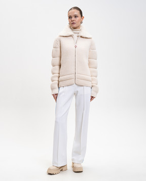 Casablanca Белая куртка из мериноса шерсти WAW25KW105601EXSKI