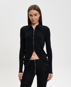 Alexander Wang Чорна блуза з блискавкою 1CC1261215