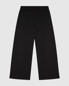 Dolce&Gabbana Дитячі чорні спортивні штани з вишивкою логотипа L5JPJ2G7QNV56