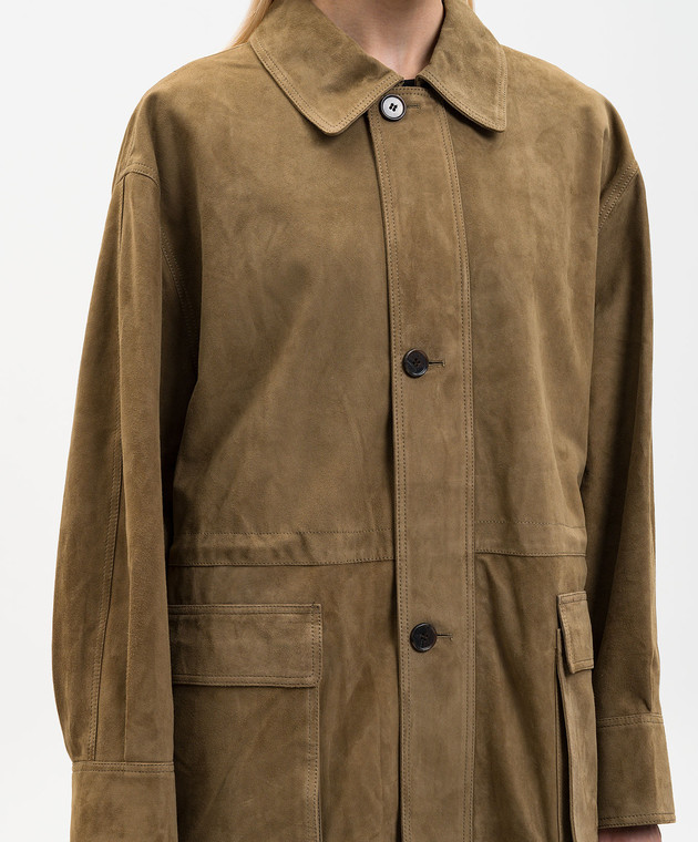 ARMA Замшева куртка MEAVE кольору хакі 005L26104702 зображення 5