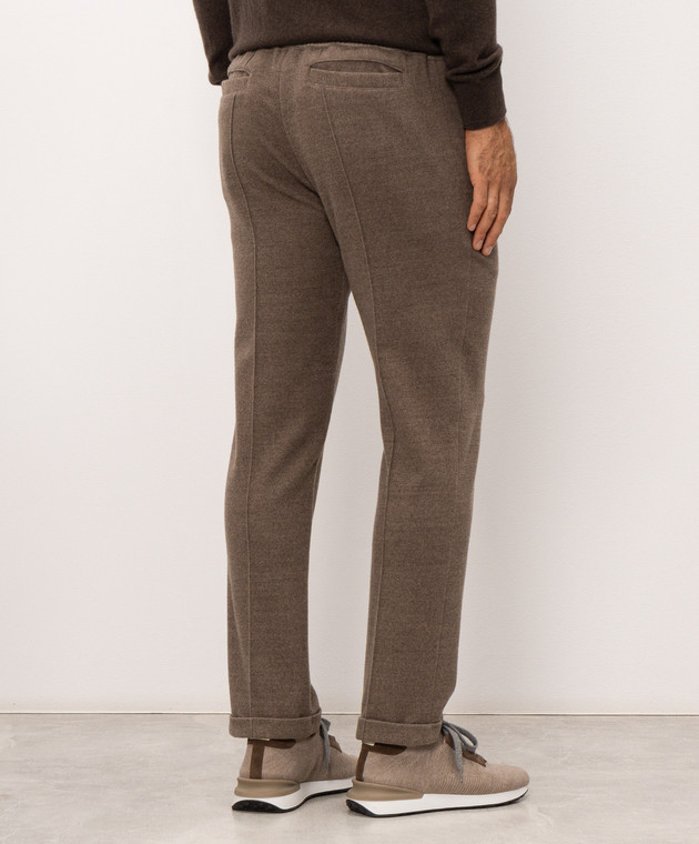 Doriani Cashmere Коричневые брюки из шерсти P161CSF19T125 изображение 4