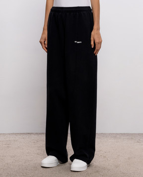 Vetements Черные спортивные брюки с принтом логотипа MH27SP192B