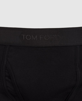 Tom Ford Чорні труси-боксери з візерунком логотипа T4LC32040