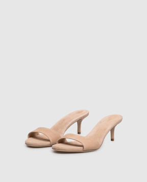 Babe Pay Pls Бежевые замшевые мюли 274503ZA