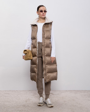 Peserico Белый лонгслив в рубчик S06768J0A5669