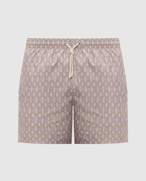 Canali Шорти для плавання в брендовий принт UA0010493024
